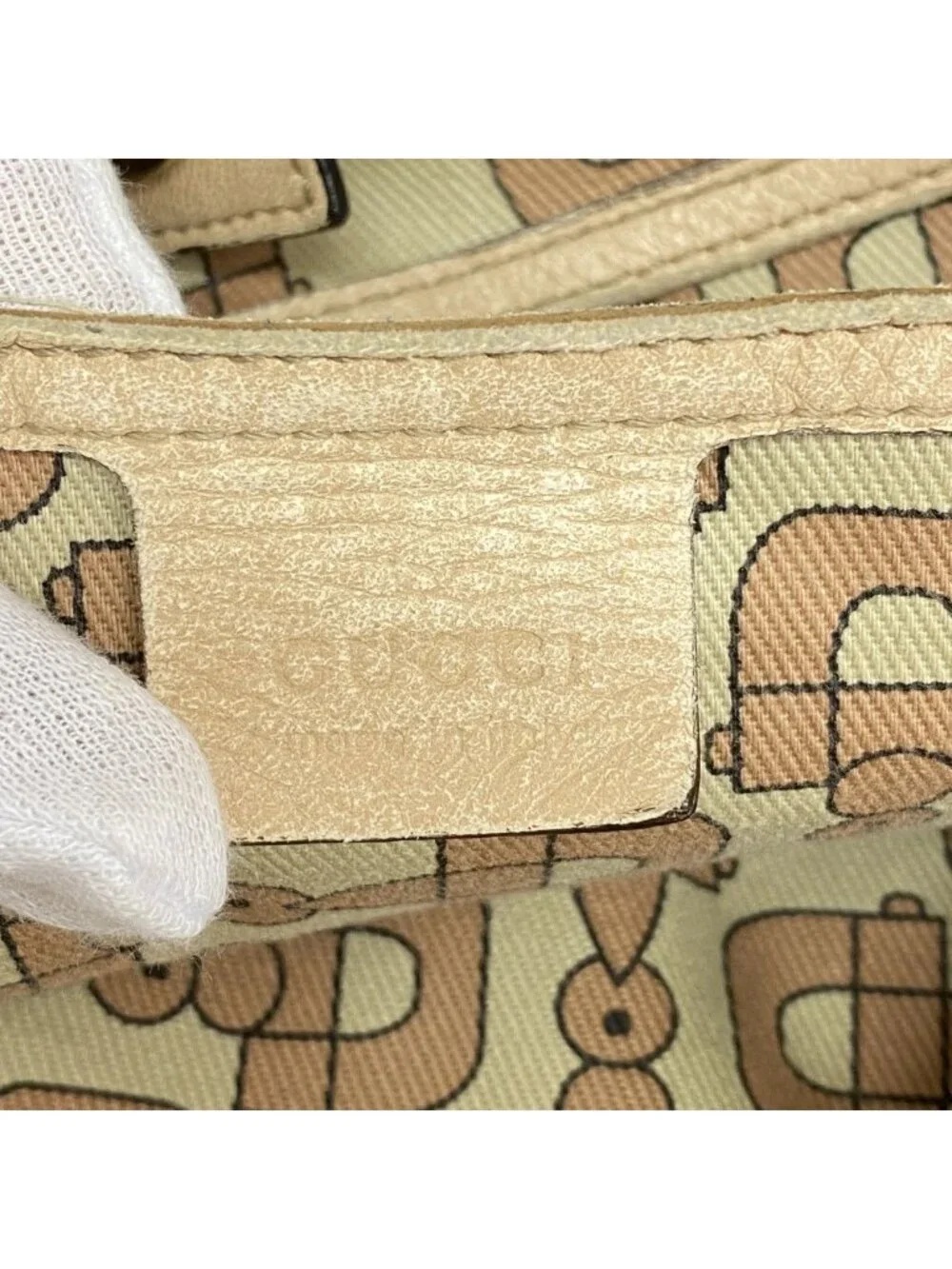 Gucci Tote Guccissima Leather Beige Champagne Gold